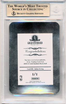 Panini 2010-2011 Gold Standard Solid Gold #28 Julius Erving 1/1