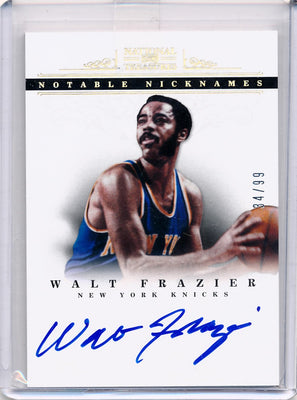 Panini 2012-2013 National Treasures  Notable Nicknames  #10 Walt Frazier 34/99