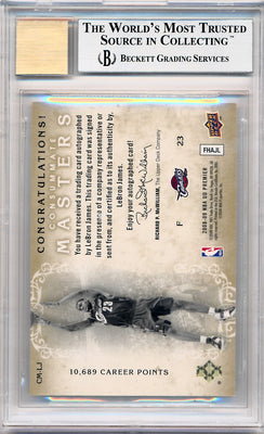 Upper Deck 2008-2009 Premier Consumate Masters Autos Silver #CMLJ Lebron James 1/1 / BGS Grade 8.5 / Auto Grade 10