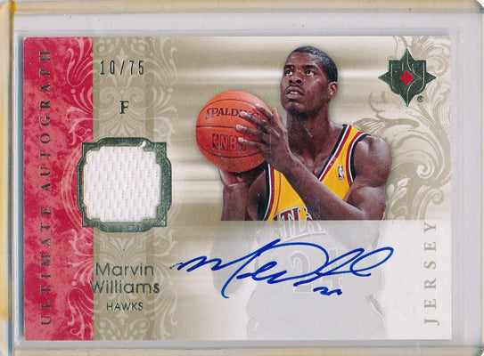 Upper Deck 2006-07 Ultimate Collection  Ultimate Jersey Autographs #AU-MW Marvin Williams 10/75