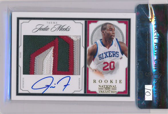 Panini 2009-2010 National Treasures Century Gold #233 Jodie Meeks 6/25 / Auto Grade 10