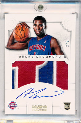 Panini 2012-2013 National Treasures  Gold #159 Andre Drummond 2/5