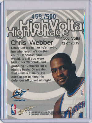 SkyBox 1997-1998 Hoops High Voltage #12/20HV Chris Webber 459/500