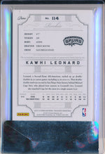 Panini 2012-2013 National Treasures Rookie Card #114 Kawhi Leonard 12/199 / BGS Grade 9 / Auto Grade 9