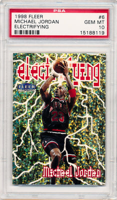 Fleer 1998-1999 Fleer Tradition Electrifying #6 Michael Jordan 6/10 / PSA Grade 10