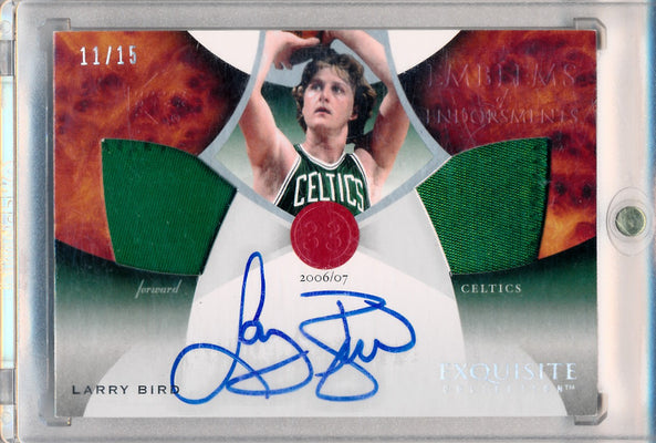 Upper Deck 2006-2007 Exquisite Collection Emblems Of Endorsement #EMLB Larry Bird 11/15