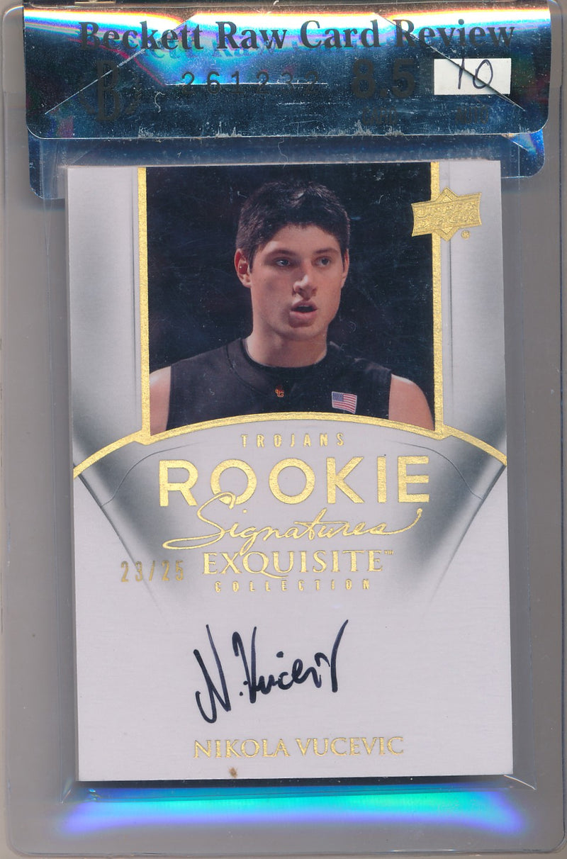 Upper Deck 2011-2012 Exquisite Collection Rookie Signatures #66 Nikola Vucevic 23/25 / BGS Grade 8.5 / Auto Grade 10