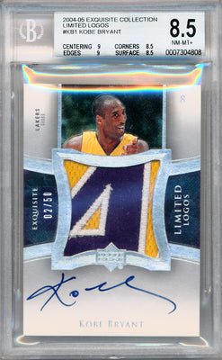 Upper Deck 2004-2005 Exquisite Collection Limited Logos #KB1 Kobe Bryant 2/50 / BGS Grade 8.5 / Auto Grade 10