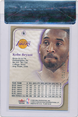 Fleer 2003-2004 Flair  #4 Kobe Bryant 52/100