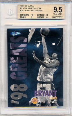 Fleer 1997-1998 Ultra Platinum Medallion #252 Kobe Bryant 33/100 / BGS Grade 9.5