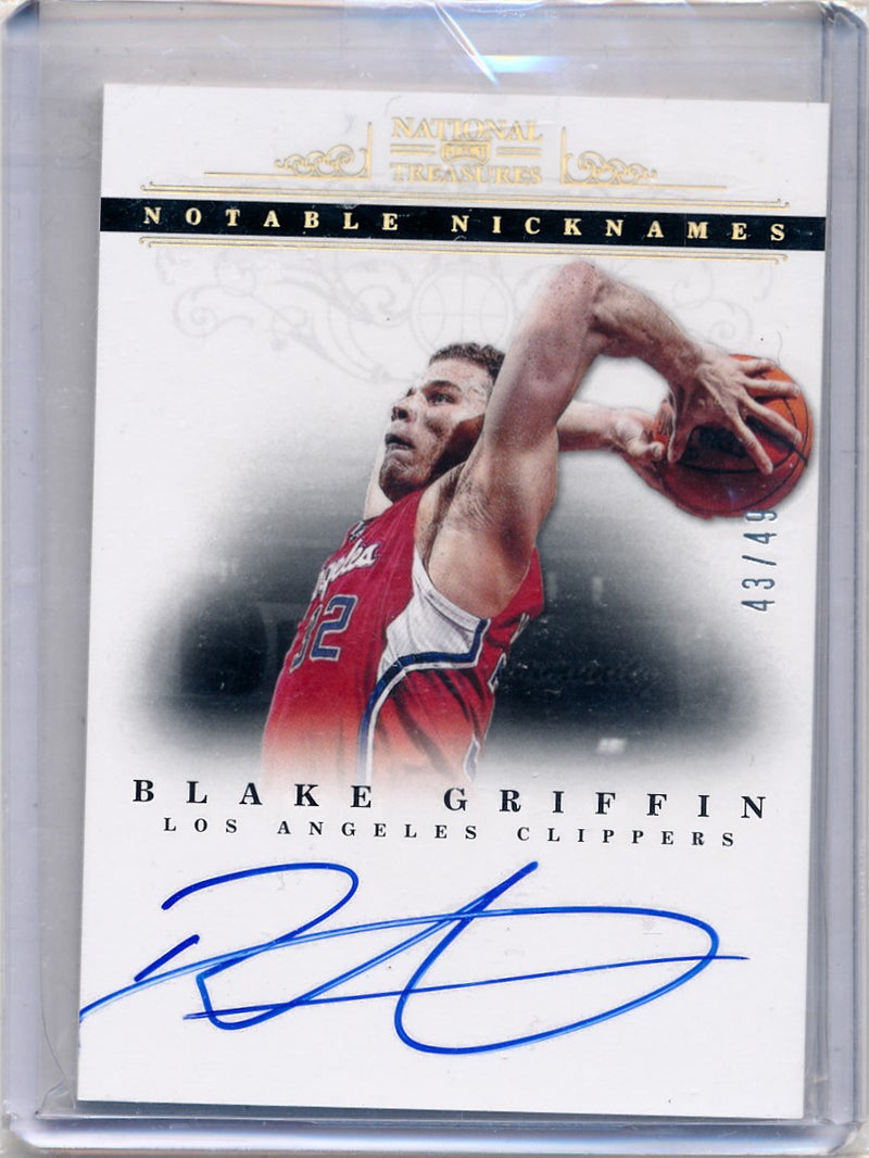 Panini 2012-2013 National Treasures  Notable Nicknames  #32 Blake Griffin 43/49