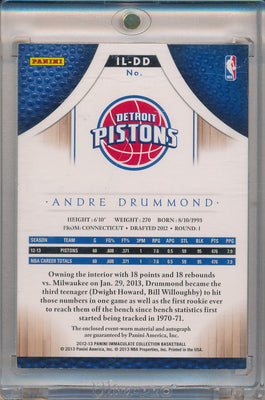 Panini 2012-2013 Immaculate Collection Inscribed #IL-DD Andre Drummond 1/1