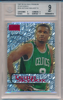 SkyBox 1997-1998 Premium Star Rubies #248 Antoine Walker 42/50 / BGS Grade 9