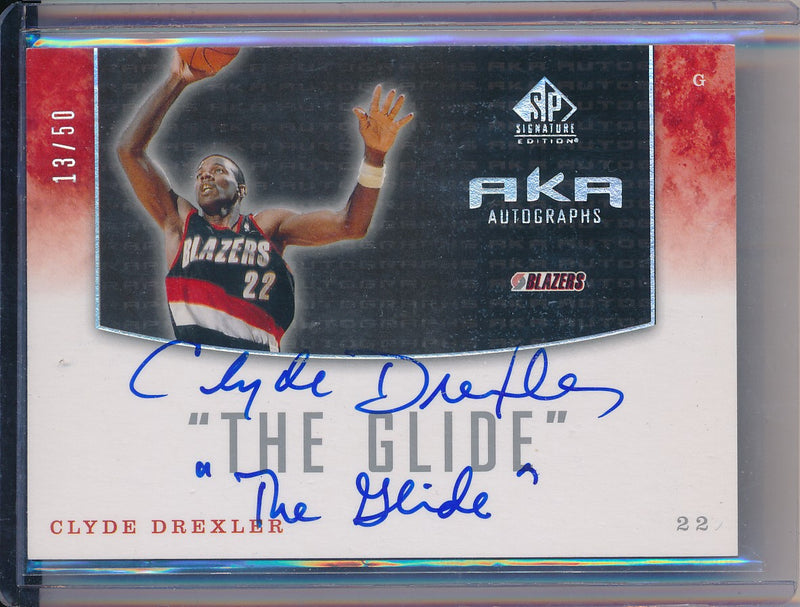 Upper Deck 2004-2005 SP Signature Edition AKA Autographs #AKA-CD Clyde Drexler 13/50