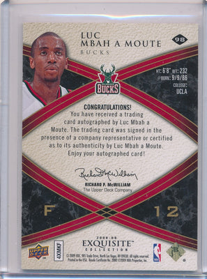 Upper Deck 2008-2009 Exquisite Collection Rookie Parallel #98 Luc Mbah A Moute 2/21