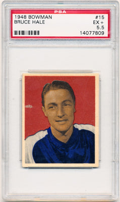 Topps Bowman 1948   #15 Bruce Hale   / PSA Grade 5.5 / Auto Grade None