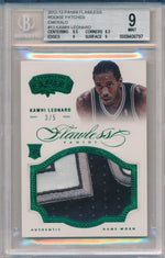 Panini 2012-2013 Flawless Emerald Jumbo Patches #13 Kawhi Leonard 3/5 / BGS Grade 9