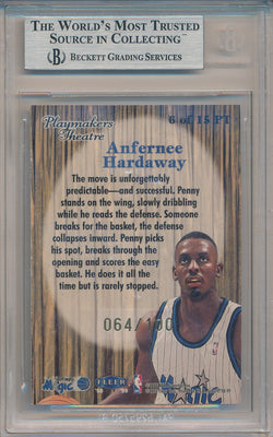 Fleer 1998-1999 Tradition Playmaker Theatre #6/15PT Anfrernee Hardaway 64/100 / BGS Grade 9