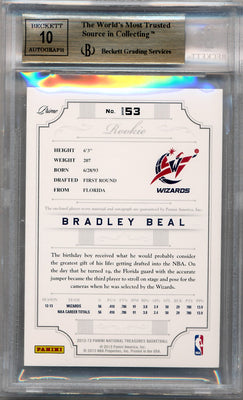 Panini 2012-2013 National Treasures  Gold #153 Bradley Beal 1/5 / BGS Grade 9.5 / Auto Grade 10