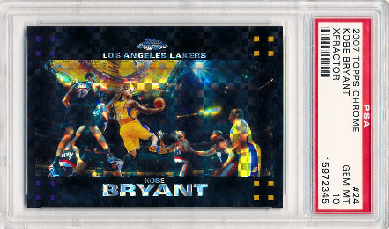 Topps 2007 Chrome  #24 Kobe Bryant  / PSA Grade 10