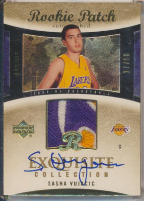 Upper Deck 2004-2005 Exquisite Collection Gold RPA #73 Sasha Vujacic 17/18