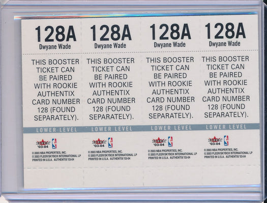 Fleer 2003-2004 Authentix Basketball #128A Dwyane Wade