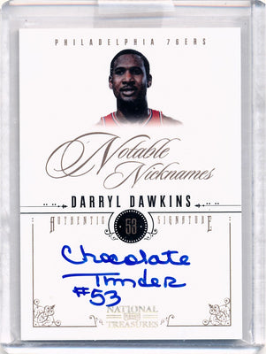 Panini 2010-2011 National Treasures Notable Nicknames  #12 Daryl Dawkins 80/99