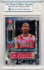 Skybox 1997-1998 Metal Universe Championship Precious Metal Gems Red #23 Michael Jordan 57/100 / BGS Grade 9