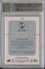 Upper Deck 2008-2009 Ultimate Collection Century Legends #CL-PP Paul Pierce  / BGS Grade 9.5 / Auto Grade 10