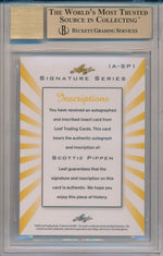 Leaf 2012-2013 Leaf Signature Inscriptions #IA-SP1 Scottie Pippen 1/1 / BGS Grade 9.5 / Auto Grade 10