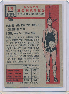 Syracuse Nats  #13 Dolph Schayes