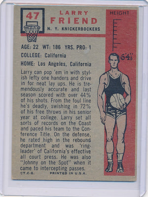 New York Knicks  #47 Larry Friend