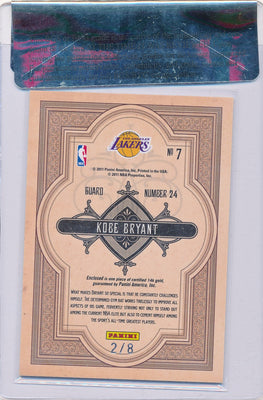 Panini 2011 Gold Standard Gold Mining #7 Kobe Bryant 2/8