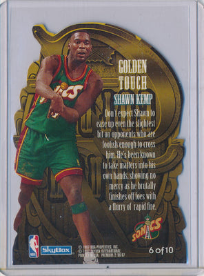 SkyBox 1996-1997 Premium Golden Touch #6/10 Shawn Kemp