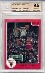 Star 1986 The Future  #10 Michael Jordan 10/10 / BGS Grade 9.5