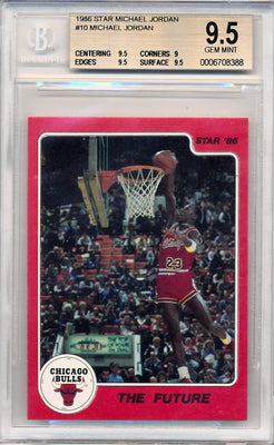 Star 1986 The Future  #10 Michael Jordan 10/10 / BGS Grade 9.5