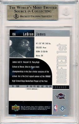 Upper Deck 2002-2003 Inspirations Rookie Holofoil #156A Lebron James 34/499 / BGS Grade 9.5