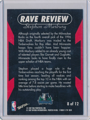 SkyBox 1997-1998 Z-Force Rave Review #8/12 Stephon Marbury