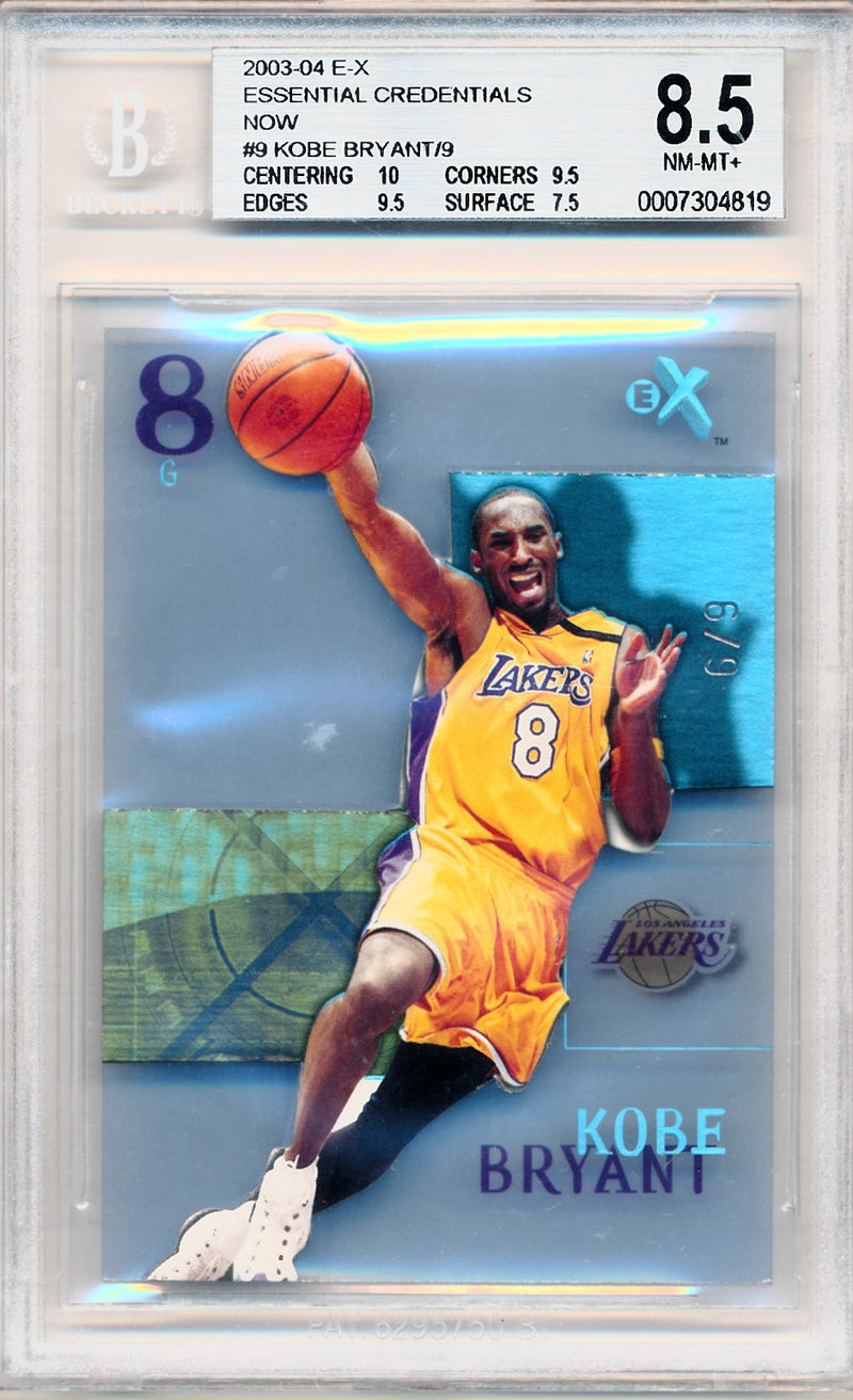 Fleer 2003-2004 E-X Essential Credentials Now #9 Kobe Bryant 6/9 / BGS Grade 8.5