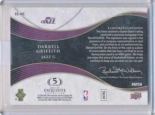 Upper Deck 2007-2008 Exquisite Collection Emblems Of Endorsement #EEDG Darrell Griffith 1/10