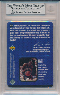 Upper Deck 1997-1998 NBA All Stars Game Jerseys #GJ20 Patrick Ewing  / BGS Grade 9