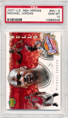 Upper Deck 2007-2008  Basketball Heroes #MJ-5 Michael Jordan  / PSA Grade 10