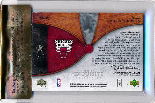 Upper Deck 2006-2007 Exquisite Collection Noble Nameplates #NN-MJ Michael Jordan 22/25 / Auto Grade 10