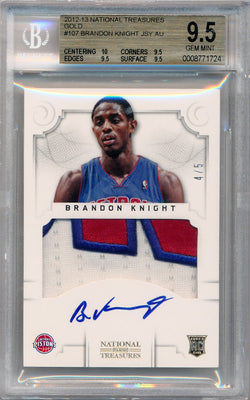 Panini 2012-2013 National Treasures  Gold #107 Brandon Knight  4/5 / BGS Grade 9.5 / Auto Grade 10