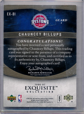 Upper Deck 2006-2007 Exquisite Collection Exquisite Enshrinements #EXBI Chauncey Billups 12/25