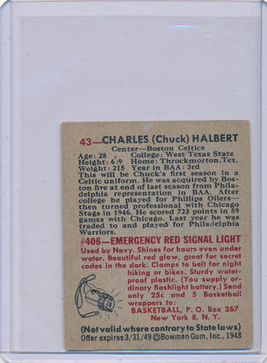 Boston Celtics  #43 Charles (Chuck) Halbert  / PSA Grade