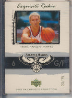 Upper Deck 2003-2004 Exquisite Collection Gold Rookie #46 Travis Hansen 23/25