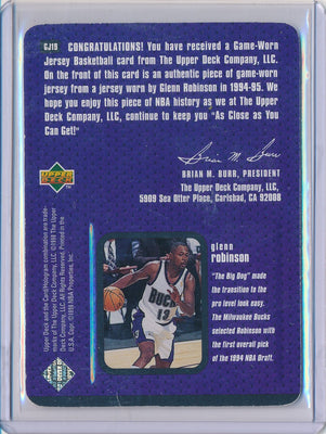 Upper Deck 1997-1998 NBA All Stars Game Jerseys #GJ19 Glenn Robinson