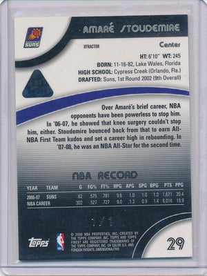 Topps 2007-2008 Topps Finest X-Fractor #29 Amar'e Stoudemire 1/1