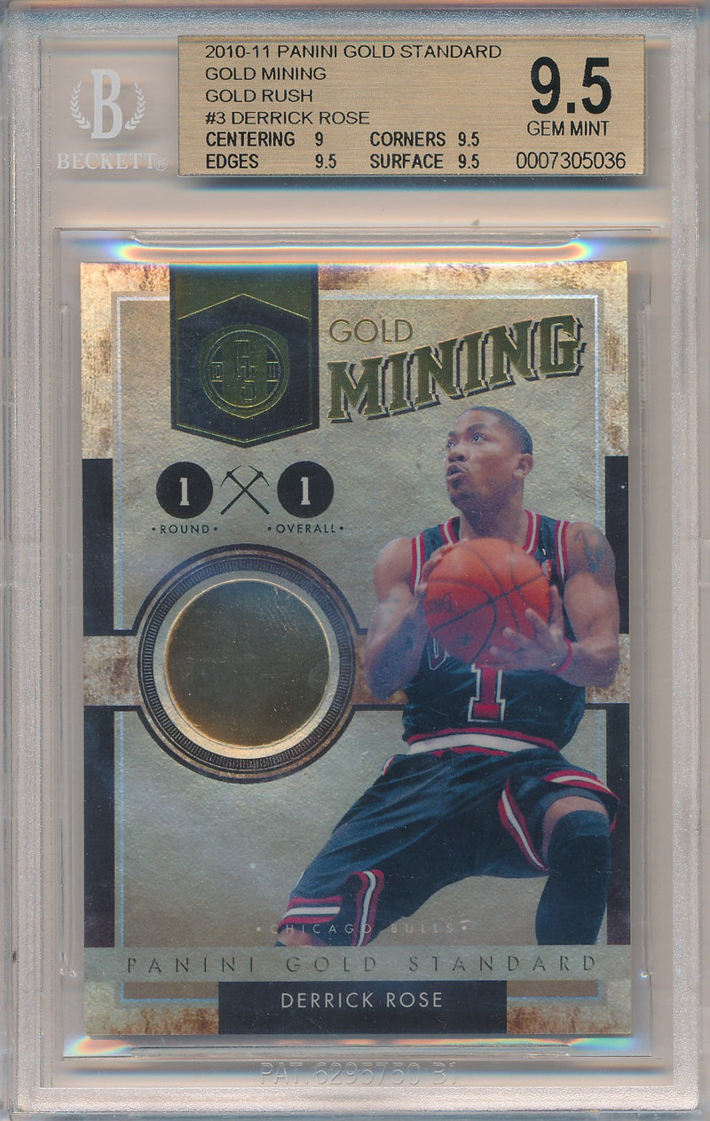 Panini 2010-2011 Gold Standard Gold Mining #3 Derrick Rose 1/8 / BGS Grade 9.5